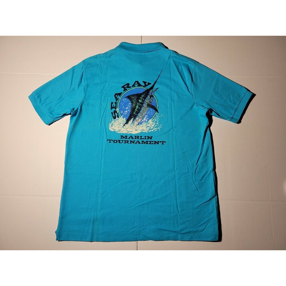 Vintage 1990s Hanes Sea Ray Marlin Tournament Collard Shirt Size XL